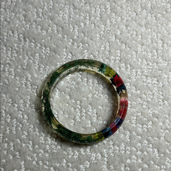 Multicolor Resin Bangle Bracelet - Picture 1 of 3